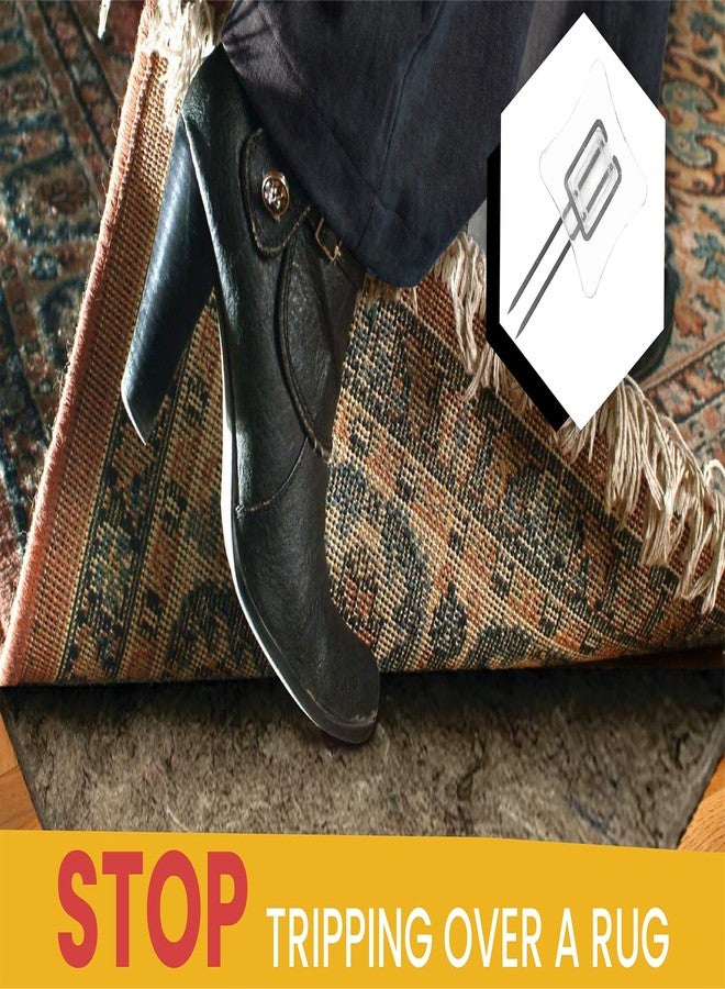 Wise Linkers Rug Settlers Rug Pins Pack of 6 Rug Anchors Secure a Rug Over a Rug Anti Slip Pins for mats Runners Plastic Sheets and Throws - Image 5